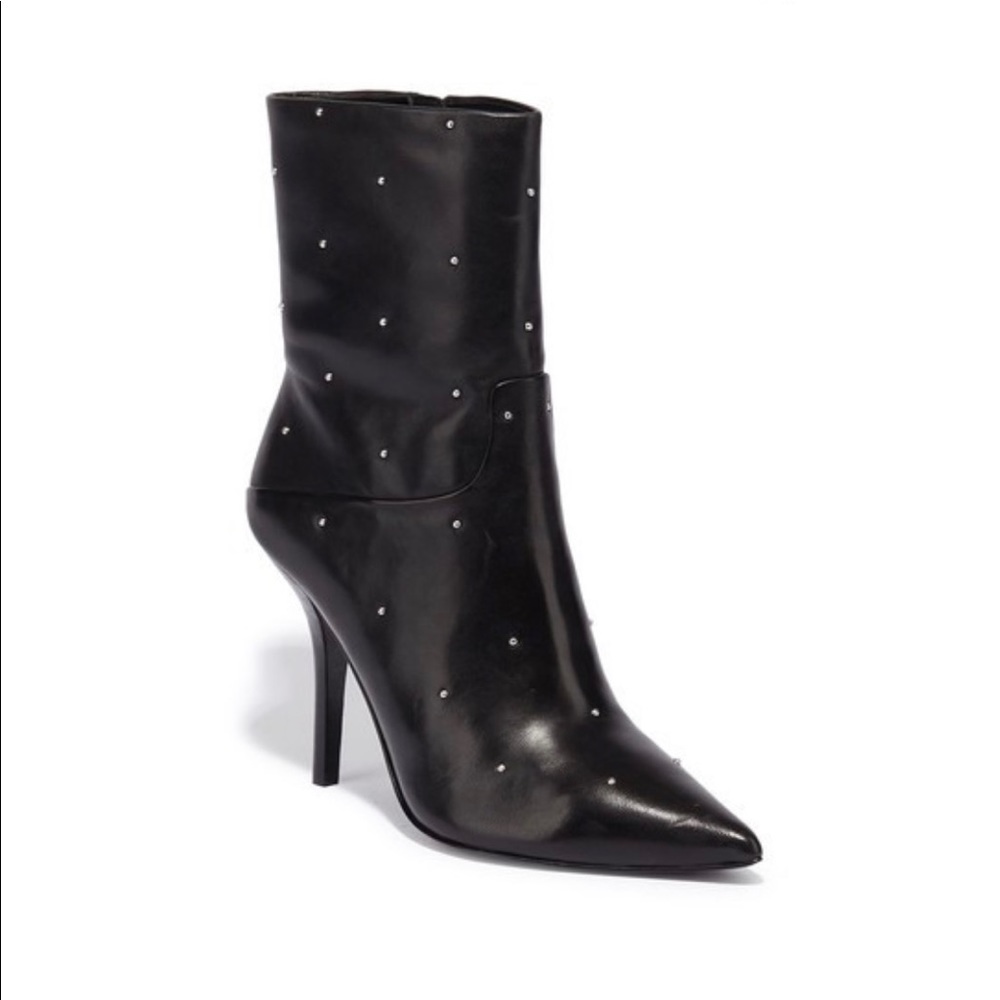 NWT All Saints black studded stiletto boots